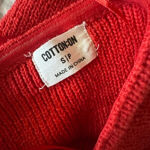 worn once, small knitted material dress- very short